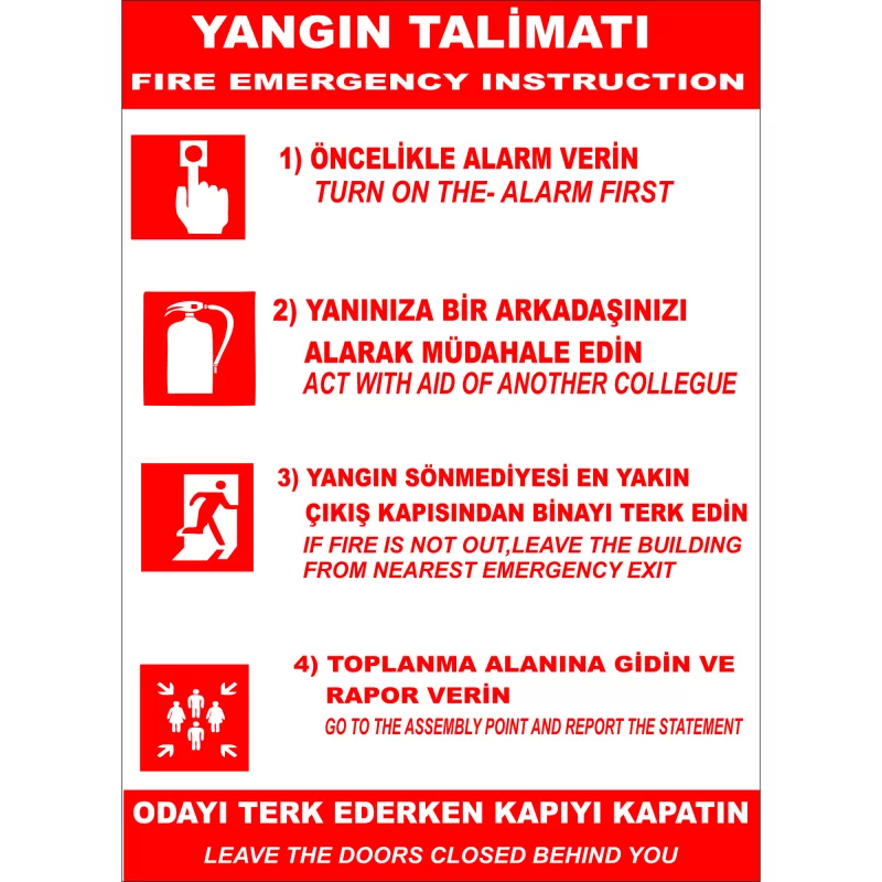 35X50 - Yangın Talimatı